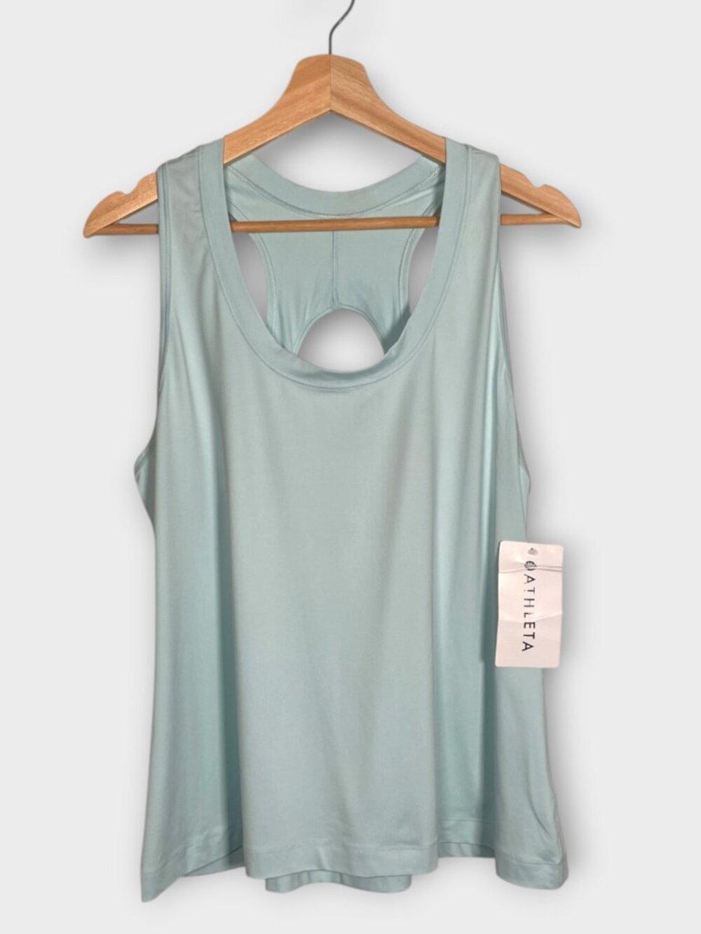 ATHLETA Nitro Keyhole Racerback Tank Top Plus Size 1X Light Blue Workout